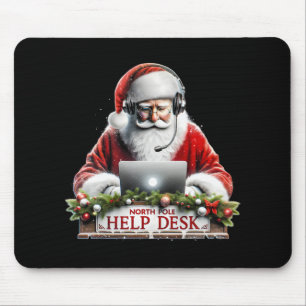 Tapis De Souris Support technique de Santa Aide au Pôle Nord de Sa