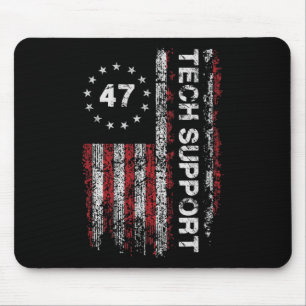 Tapis De Souris Support Technique Drapeau États-Unis Maison Blanch