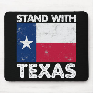 Tapis De Souris Support Texas I Stand With Texas Texan Flag