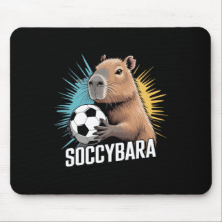 Tapis De Souris Supporter de football drôle Capyra Animal mignon a