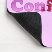Tapis De Souris Sûr écrit avec le rose fleurit des mousepads (Coin)