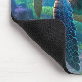 Tapis de souris sur la faune océanique avec tortue (Coin)
