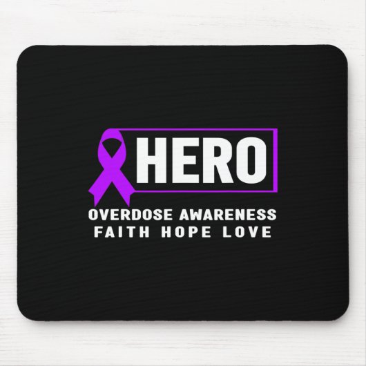 Tapis De Souris Surdose de sensibilisation Héros Foi Espoir amour (Devant)