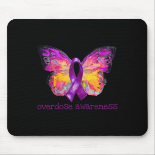 Tapis De Souris Surdose Sensibilisation Beurre à ruban violet Grie