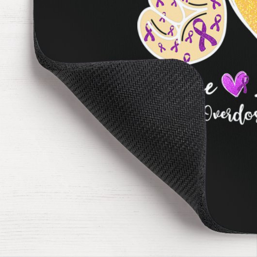 Tapis De Souris Surdose Sensibilisation Paix Amour Coeur Ribbon Fa (Coin)