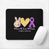 Tapis De Souris Surdose Sensibilisation Paix Amour Coeur Ribbon Fa (Avec souris)