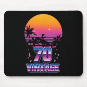 Tapis De Souris Surf 1970 Océan Pacifique Coucher de soleil 70e An