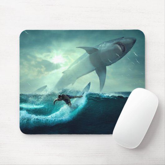 Tapis De Souris Surf avec requins (Avec souris)