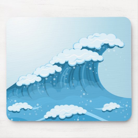 Tapis De Souris Surf Blue Wave et océan (Devant)