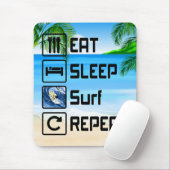 Tapis De Souris Surf de sommeil de manger répéter (Avec souris)