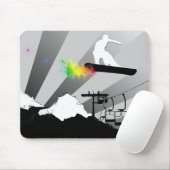 Tapis De Souris surf des neiges. couleur (Avec souris)