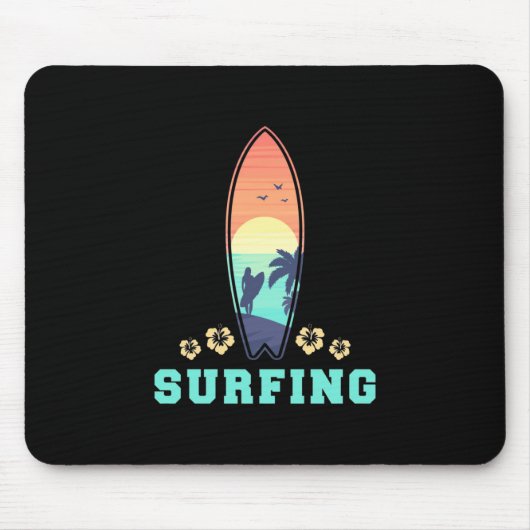 Tapis De Souris Surf Et Fleur (Devant)