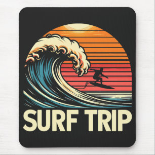 Tapis De Souris Surf Trip rétro sunset