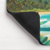 Tapis De Souris Surfer rétro à Hawaii (Coin)