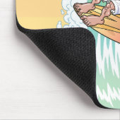 Tapis De Souris Surfeur de coucher de soleil cool (Coin)