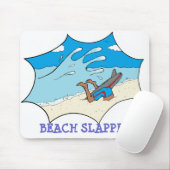 Tapis De Souris Surfeur en pente de plage (Avec souris)