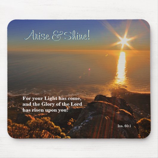 Tapis De Souris Surgissez et brillez ! Mousepad d'écriture sainte (Devant)