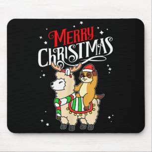 Tapis De Souris Suricate Joyeux Noël Renne Lama à cheval Suricate