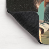 Tapis De Souris Surreal figure walking into galaxy gateway (Coin)