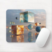 Tapis De Souris Surreal Floating Cubes And Spheres (Avec souris)