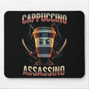 Tapis De Souris Surreal Italian Brainrot Cappuccino Ino Funny Meme