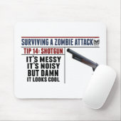 Tapis De Souris survie D'UNE ATTAQUE de ZOMBI ; FUSIL DE CHASSE (Avec souris)
