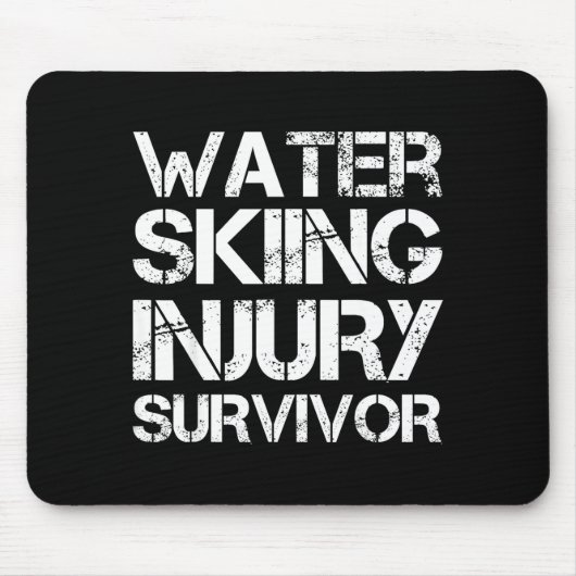 Tapis De Souris survivant de blessure de ski nautique (Devant)