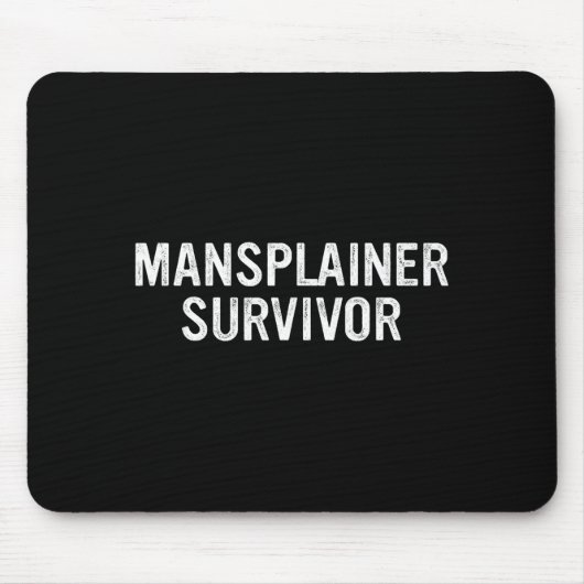 Tapis De Souris Survivant de Mansplainer Drôle Design Simple (Devant)