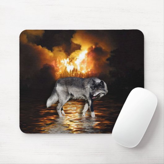 Tapis De Souris "Survivant" Wolf Mousepad (Avec souris)