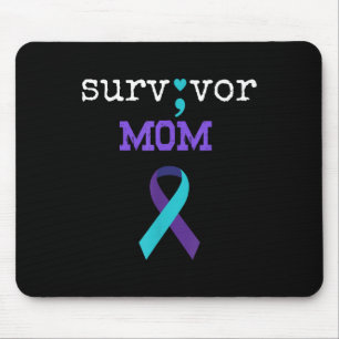 Tapis De Souris Survivante Maman - Semicolon Cadeau Prévention du