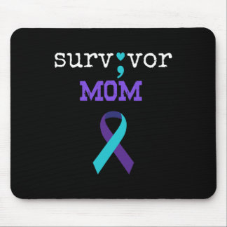 Tapis De Souris Survivante Maman - Semicolon Cadeau Prévention du 