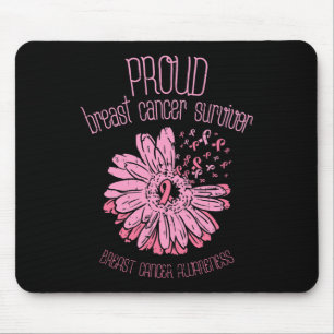 Tapis De Souris Survivor Daisy Pink Breast Cancer Sensibilisation