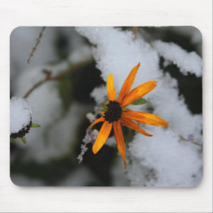 Tapis De Souris susan observée par noir dans la première neige