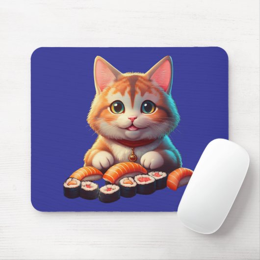 Tapis De Souris Sushi Cat (Avec souris)