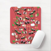 Tapis De Souris Sushi Rouge (Avec souris)