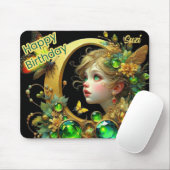 Tapis De Souris SUZI ~ Fée teintée verte ~ Mousepad (Avec souris)