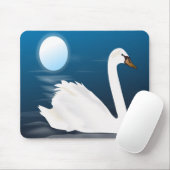 TAPIS DE SOURIS SWAN BLANC (Avec souris)