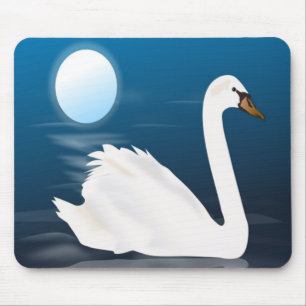 TAPIS DE SOURIS SWAN BLANC