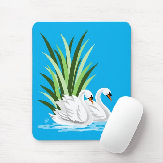 Tapis De Souris Swan On Water Mousepad (Avec souris)