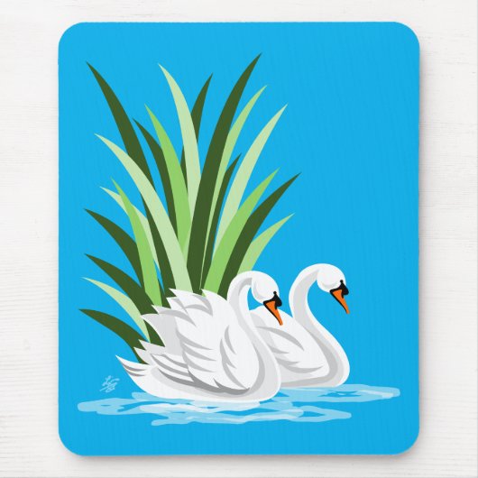 Tapis De Souris Swan On Water Mousepad (Devant)