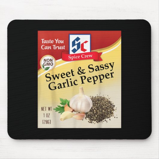 Tapis De Souris Sweet & Sy Garlic Pepper Condiment Sce Group M (Devant)