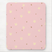 Tapis De Souris Sweet Bunny & Hearts Seamless Pattern – Cute Pink  (Devant)