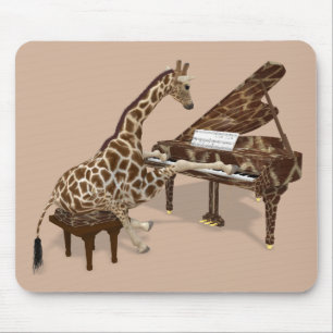 Tapis De Souris Sweet Giraffe Loves To Play Piano