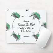 Tapis De Souris Sweet Green Retro Voiture Bébé Garçon Cadeaux (Avec souris)