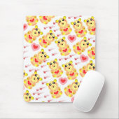 Tapis De Souris Sweet Heart Bear Nursery Pattern (Avec souris)