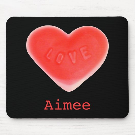 Tapis De Souris Sweet Heart Black 'Nom' mousepad (Devant)