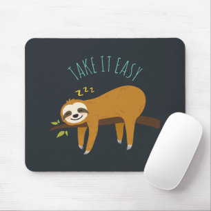 Tapis De Souris Sweet Napping Sloth "Take It Easy"