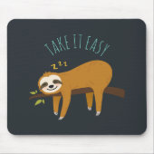 Tapis De Souris Sweet Napping Sloth "Take It Easy" (Devant)