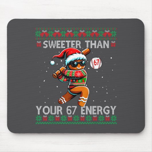 Tapis De Souris Sweeter Than Your 67 Energy Gingerbread Baseball C (Devant)