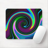 Tapis de souris Swirl Retro Blue (Avec souris)